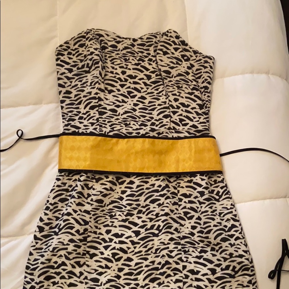 Trendy black and white dress